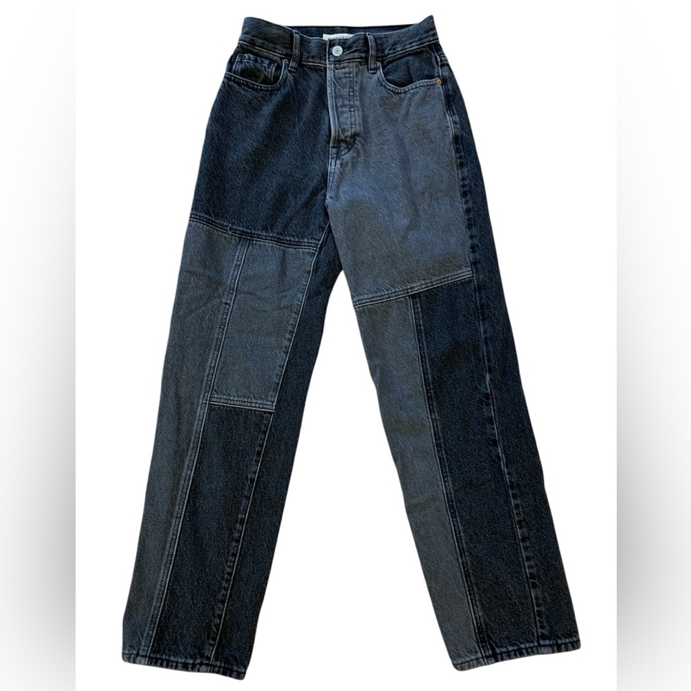 PacSun High Rise Black and Gray Jeans Patchwork Design Size 24